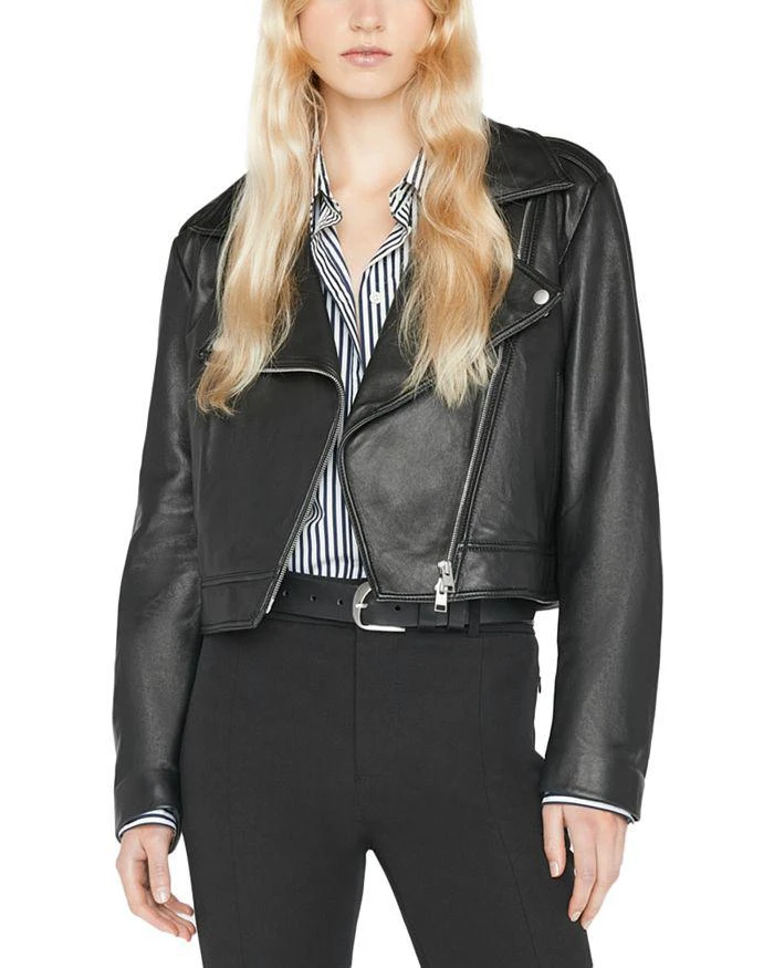 商品FRAME|Asymmetric Leather Moto Jacket,价格¥7303,第1张图片