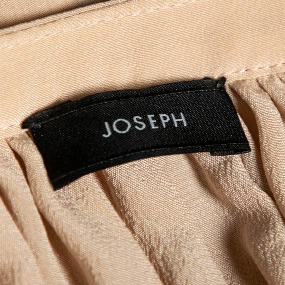 商品[二手商品] Joseph|Joseph Beige Silk Oriental Neckline Everett Button Front Top L,价格¥776,第7张图片详细描述