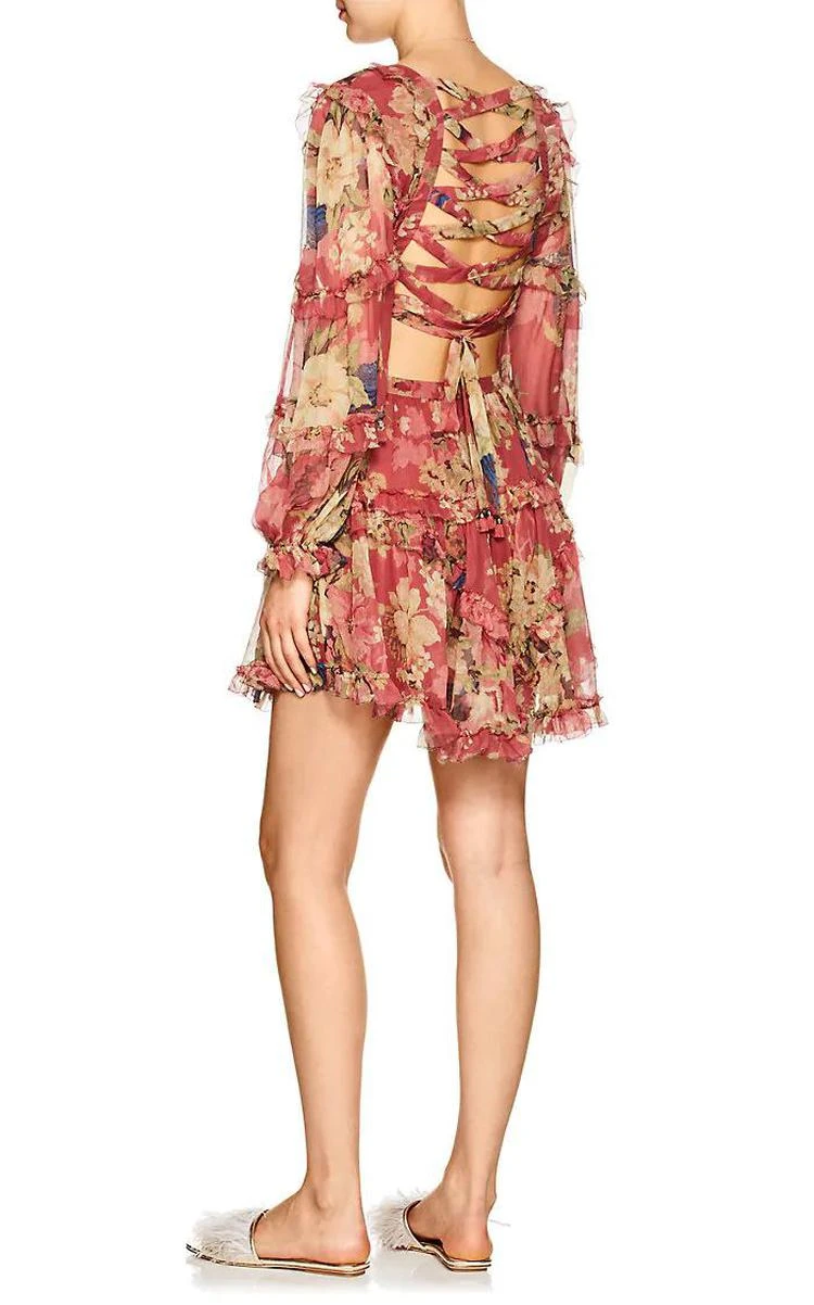 商品Zimmermann|Melody Cutout Floral Silk Dress,价格¥7816,第4张图片详细描述