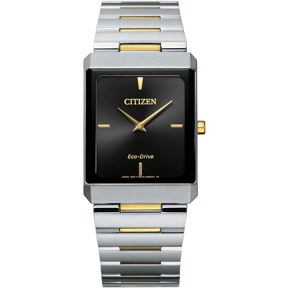 商品Citizen|Unisex Eco-Drive Stiletto Two-Tone Stainless Steel Bracelet Watch 28x38mm,价格¥2366,第1张图片