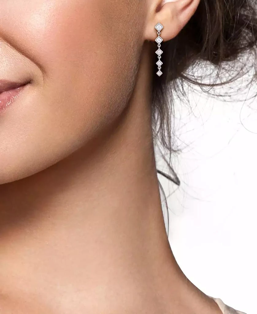 商品Macy's|Moissanite Linear Drop Earrings (5/8 ct. t.w.) in Sterling Silver,价格¥2235,第2张图片详细描述