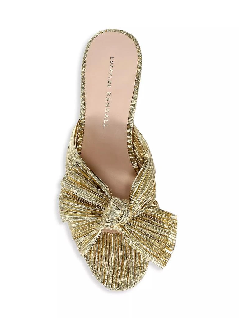 商品Loeffler Randall|Emilia Pleated Knot Mules,价格¥2628,第5张图片详细描述