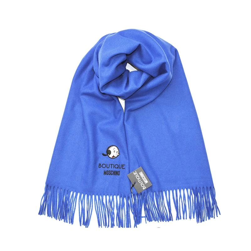 商品Moschino|Moschino莫斯奇诺  橄榄玩具熊围巾 - 蓝色,价格¥1038,第1张图片