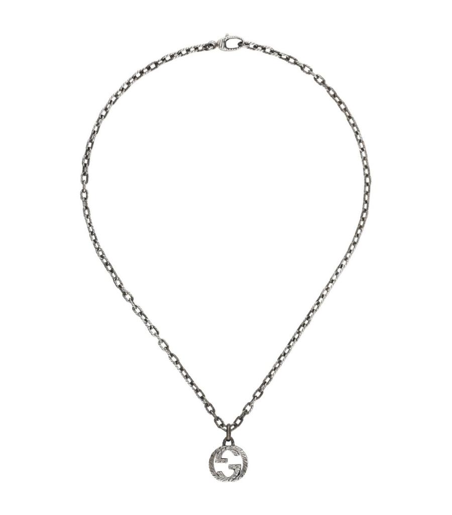 Sterling Silver Interlocking G Necklace商品第1张图片规格展示