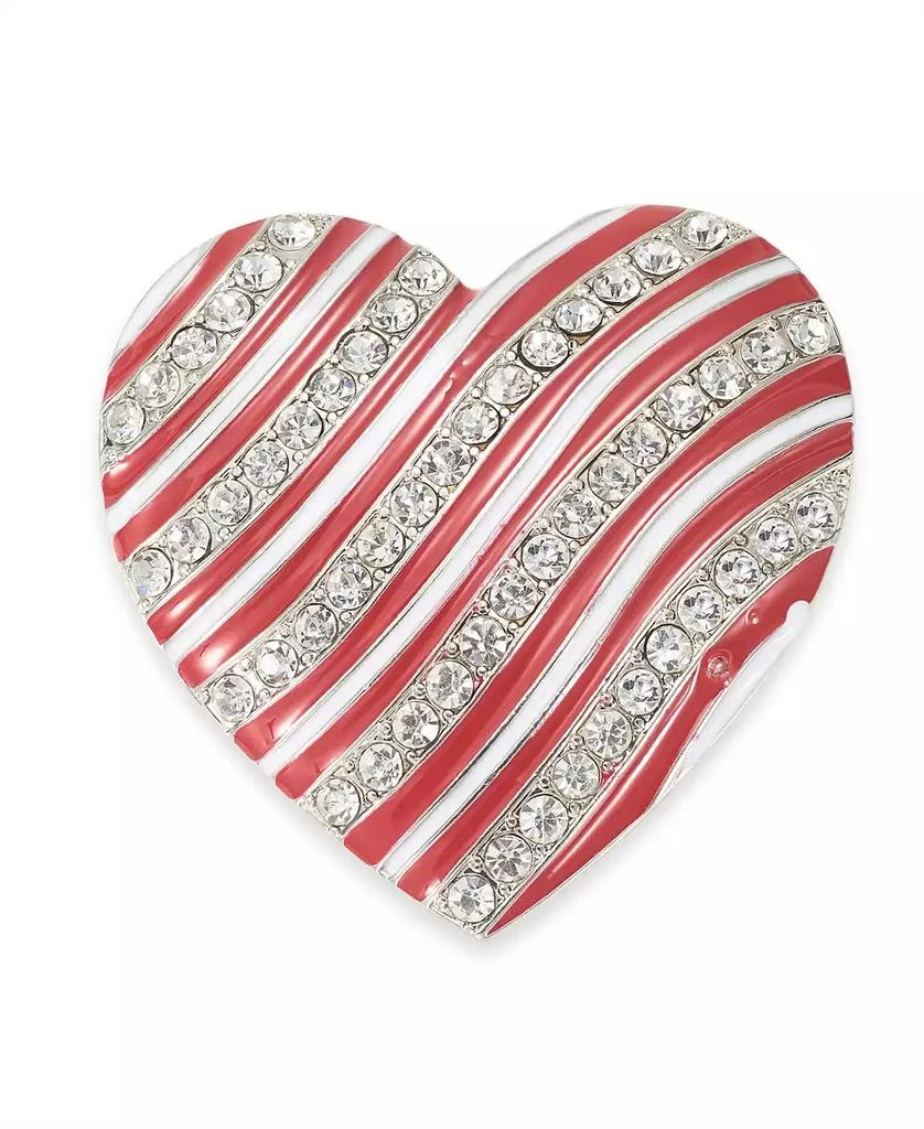 商品Holiday Lane|Crystal Heart Pin, Created for Macy's,价格¥75,第1张图片