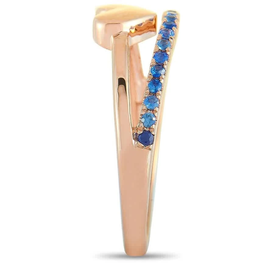 商品LB Exclusive|14K Rose Gold Sapphire Heart Ring,价格¥1711,第3张图片详细描述