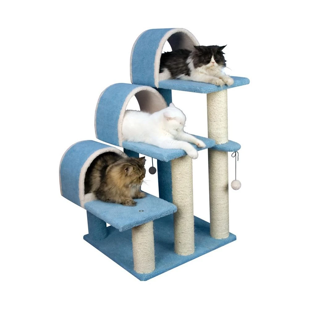 商品Macy's|38" High Real Wood Cat Step Stairs Ramp, Cat Scratcher,价格¥1548,第1张图片
