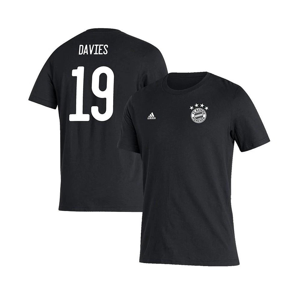 商品Adidas|Men's Alphonso Davies Black Bayern Munich Amplifier Name and Number T-shirt,价格¥301,第1张图片