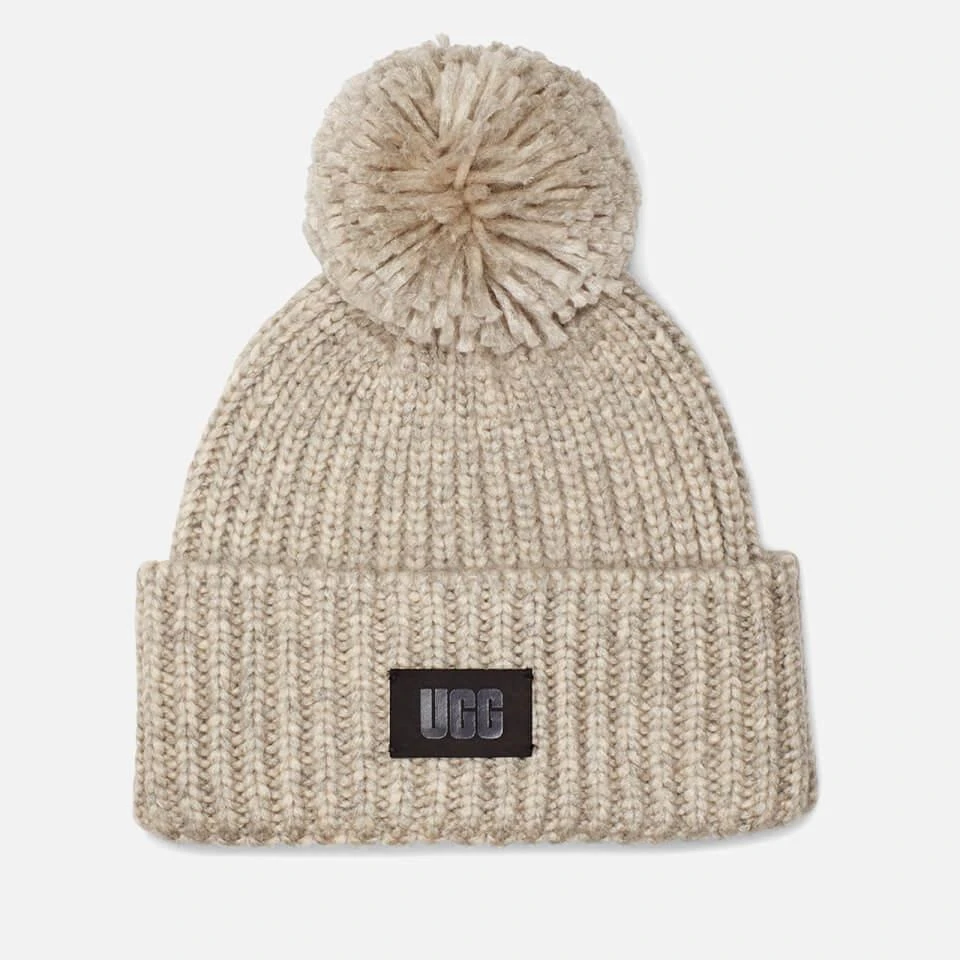 商品UGG|UGG Airy Pom-Pom Rib-Knitted Beanie,价格¥495,第1张图片