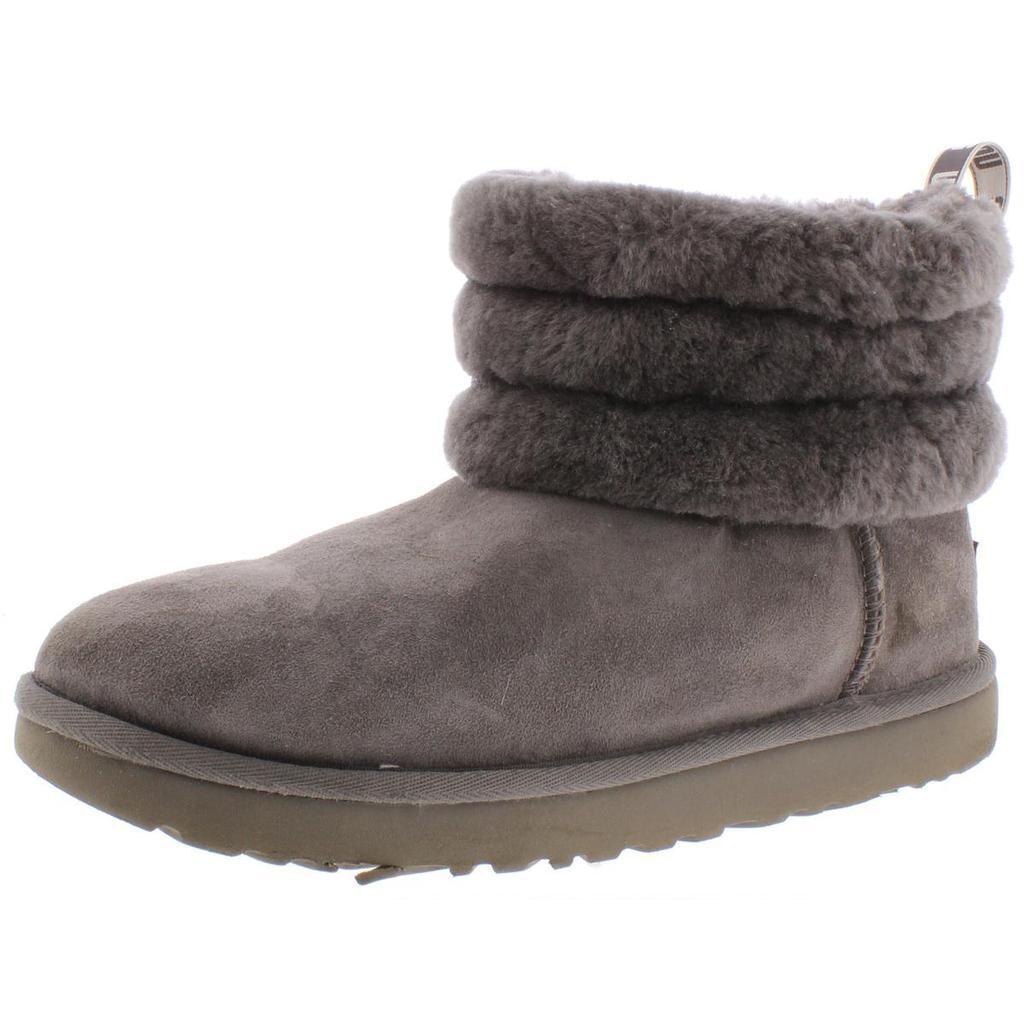 商品UGG|Ugg Womens Fluff Mini Quilted Suede Cold Weather Shearling Boots,价格¥430,第3张图片详细描述