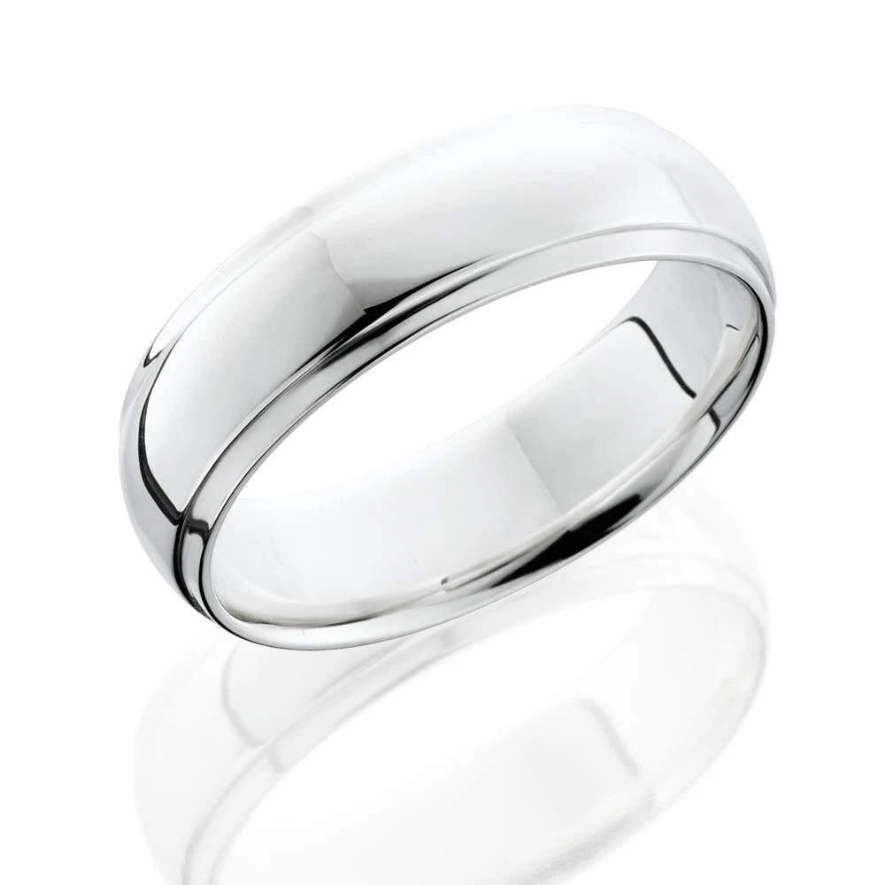 商品Pompeii3|Step Cut Polished Wedding Band 14K White Gold Size Selectable,价格¥4081,第2张图片详细描述