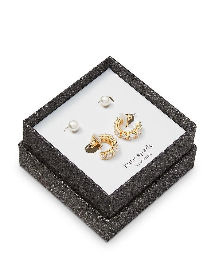 商品Kate Spade|You're a Gem Stud & Huggie Earrings Set,价格¥175,第1张图片