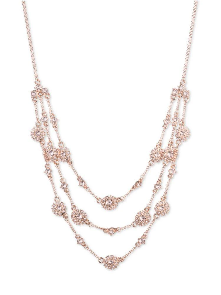 商品Givenchy|Crystal Embellished Three-Row Layered Frontal Necklace,价格¥671,第1张图片