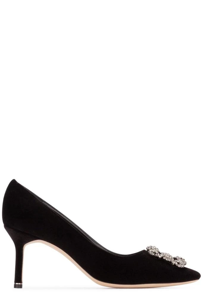 商品Manolo Blahnik|Manolo Blahnik Hangisi Embellished Buckle Detailed Pumps,价格¥4348,第1张图片