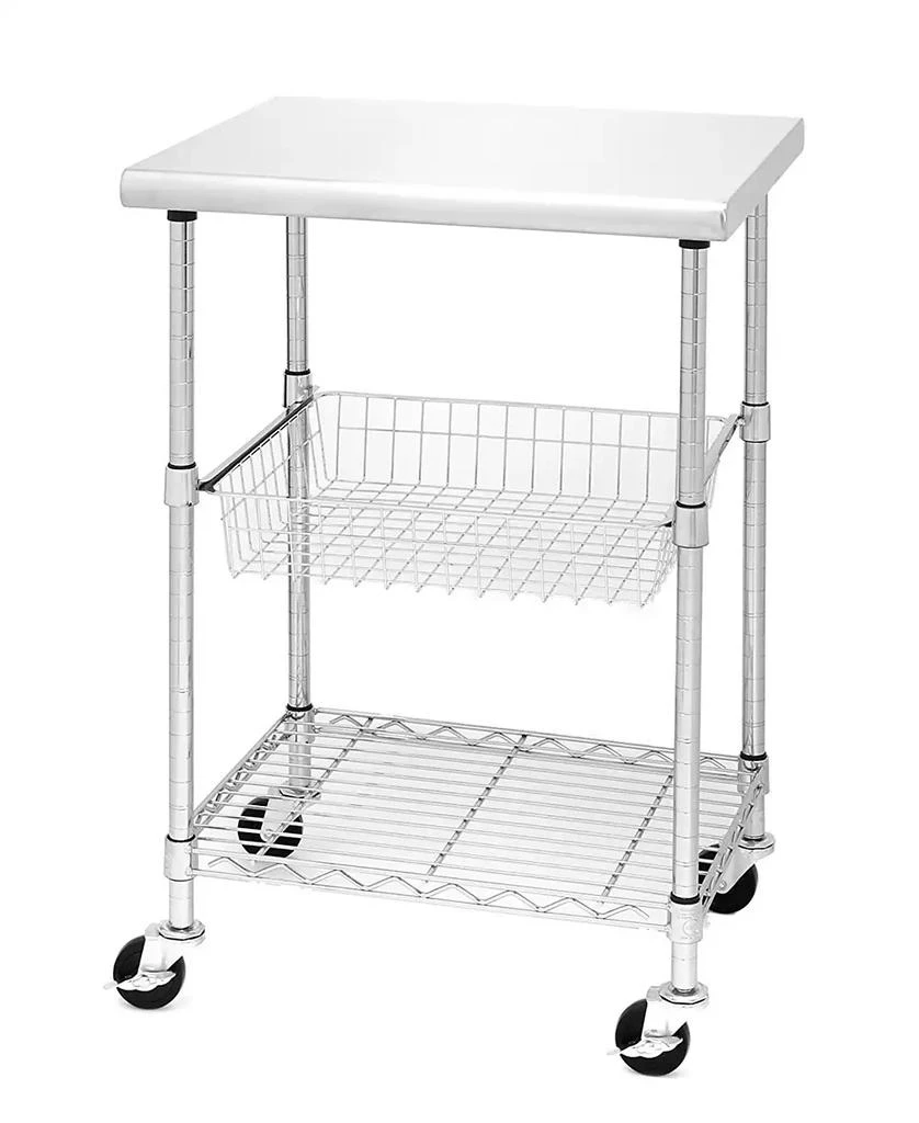 商品Seville Classics|NSF Stainless Steel Kitchen Work Table Cart,价格¥1005,第3张图片详细描述