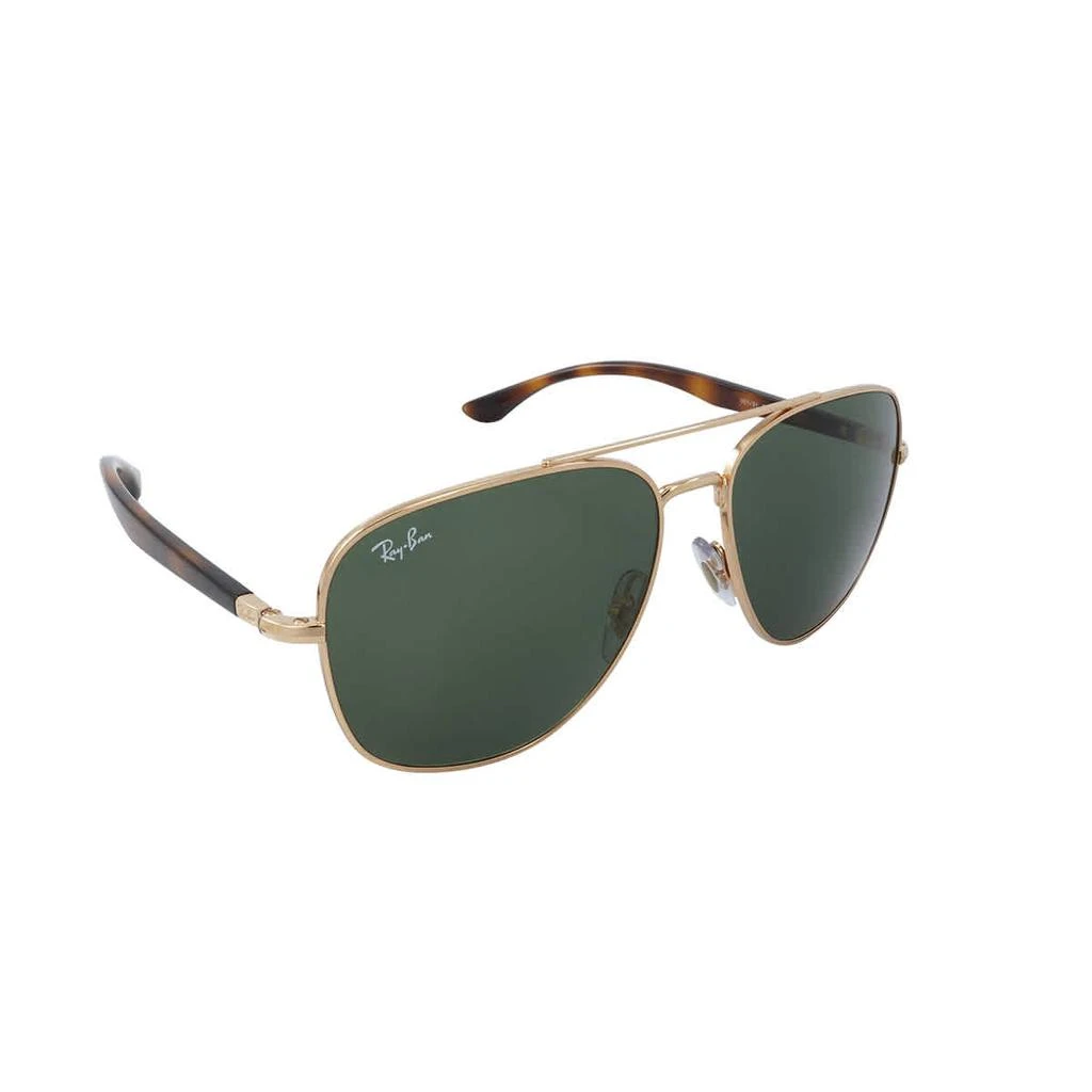 商品Ray-Ban|Green Aviator Unisex Sunglasses RB3683 001/31 56,价格¥708,第2张图片详细描述