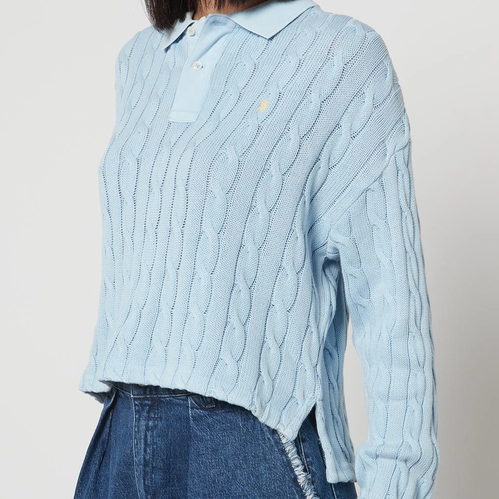 商品Ralph Lauren|Polo Ralph Lauren Cable-Knit Cotton Polo Jumper,价格¥751,第4张图片详细描述