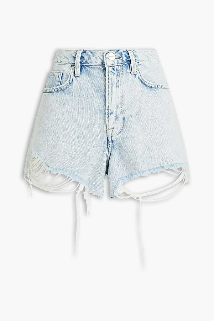 商品FRAME|Distressed faded denim shorts,价格¥305,第3张图片详细描述