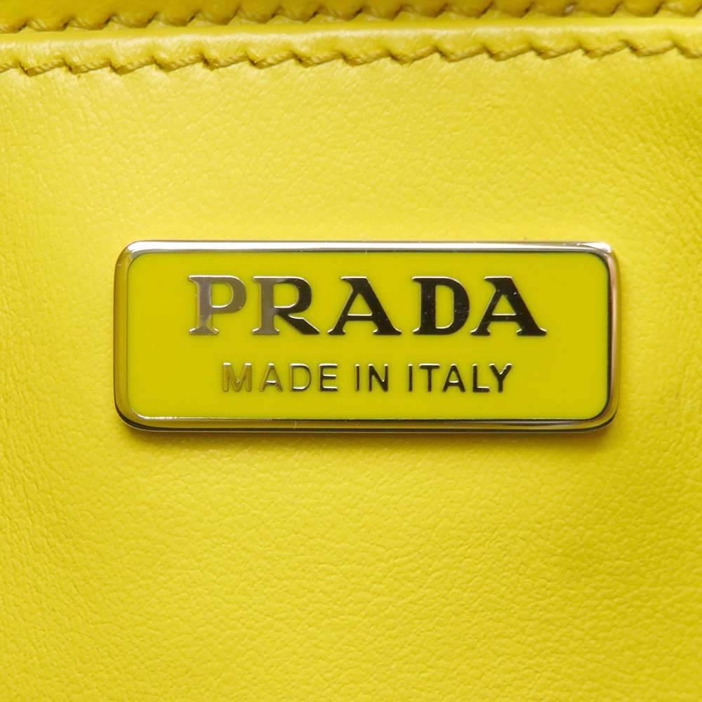 Prada Yellow Leather Cleo Shoulder Bag商品第6张图片规格展示