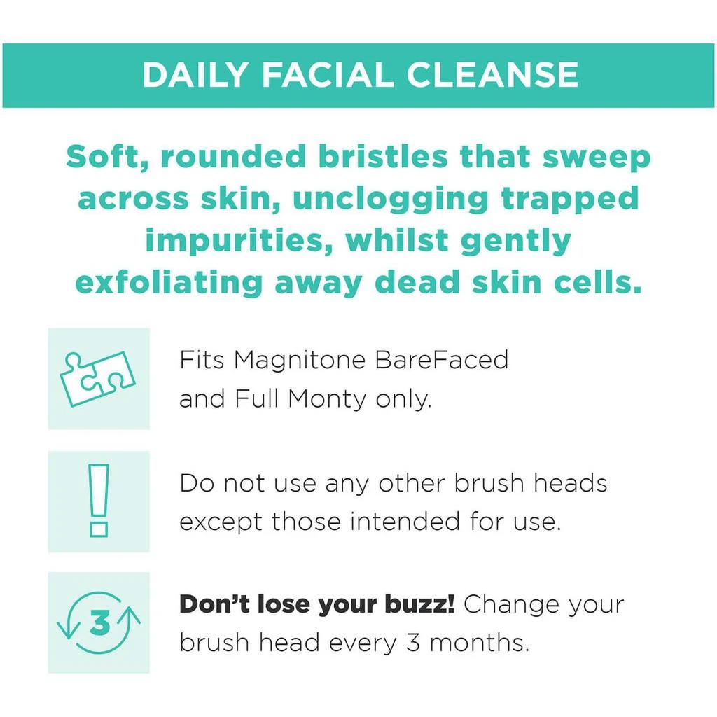 商品Magnitone London|MAGNITONE London Replacement Brush Head - Daily Cleanse (Normal),价格¥150,第3张图片详细描述