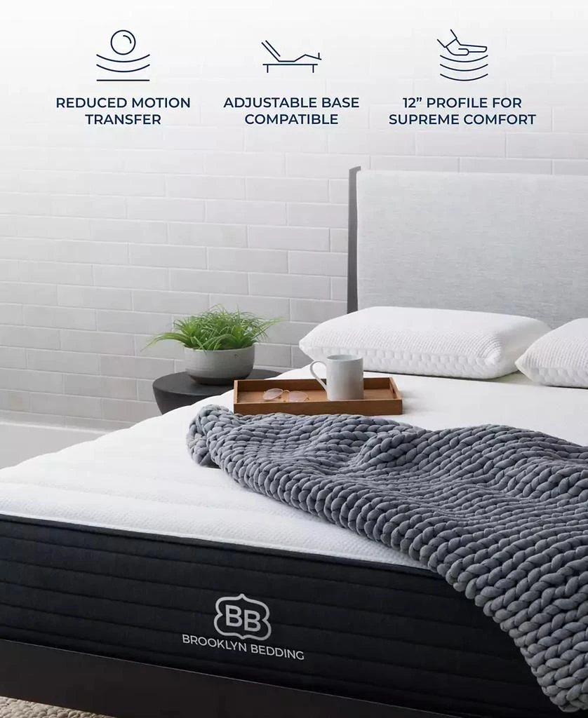 商品Brooklyn Bedding|Select 12" Gel Memory Foam Hybrid Cushion Firm Tight Top Mattress -,价格¥3341,第5张图片详细描述