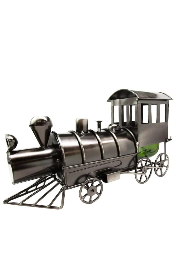 商品Three Star|Train Hand Made Metal Wine Bottle Holder In Silver,价格¥363,第2张图片详细描述