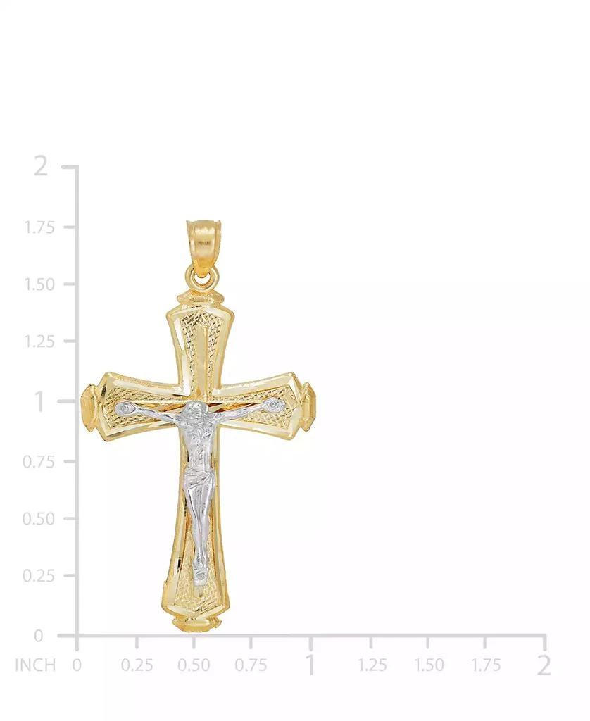 商品Macy's|Crucifix Pendant in 10k Two-Tone Gold,价格¥1696,第3张图片详细描述