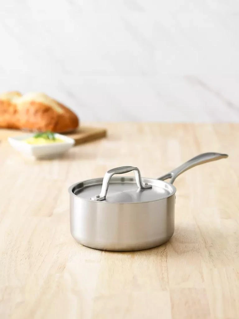 商品American Kitchen|Stainless Steel 1-Qt Saucepan & Cover,价格¥675,第3张图片详细描述