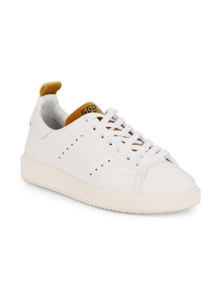 商品Golden Goose|Starter Velvet & Leather Sneakers,价格¥2698,第2张图片详细描述