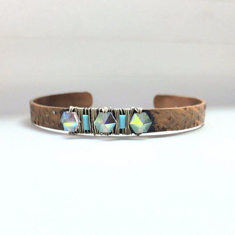 商品Alexa Martha Designs|Crystal Spike Bead Copper Cuff,价格¥347,第1张图片