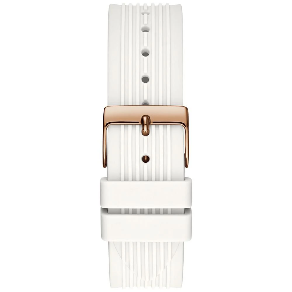 商品GUESS|Women's White Silicone Strap Watch 39mm,价格¥655,第3张图片详细描述