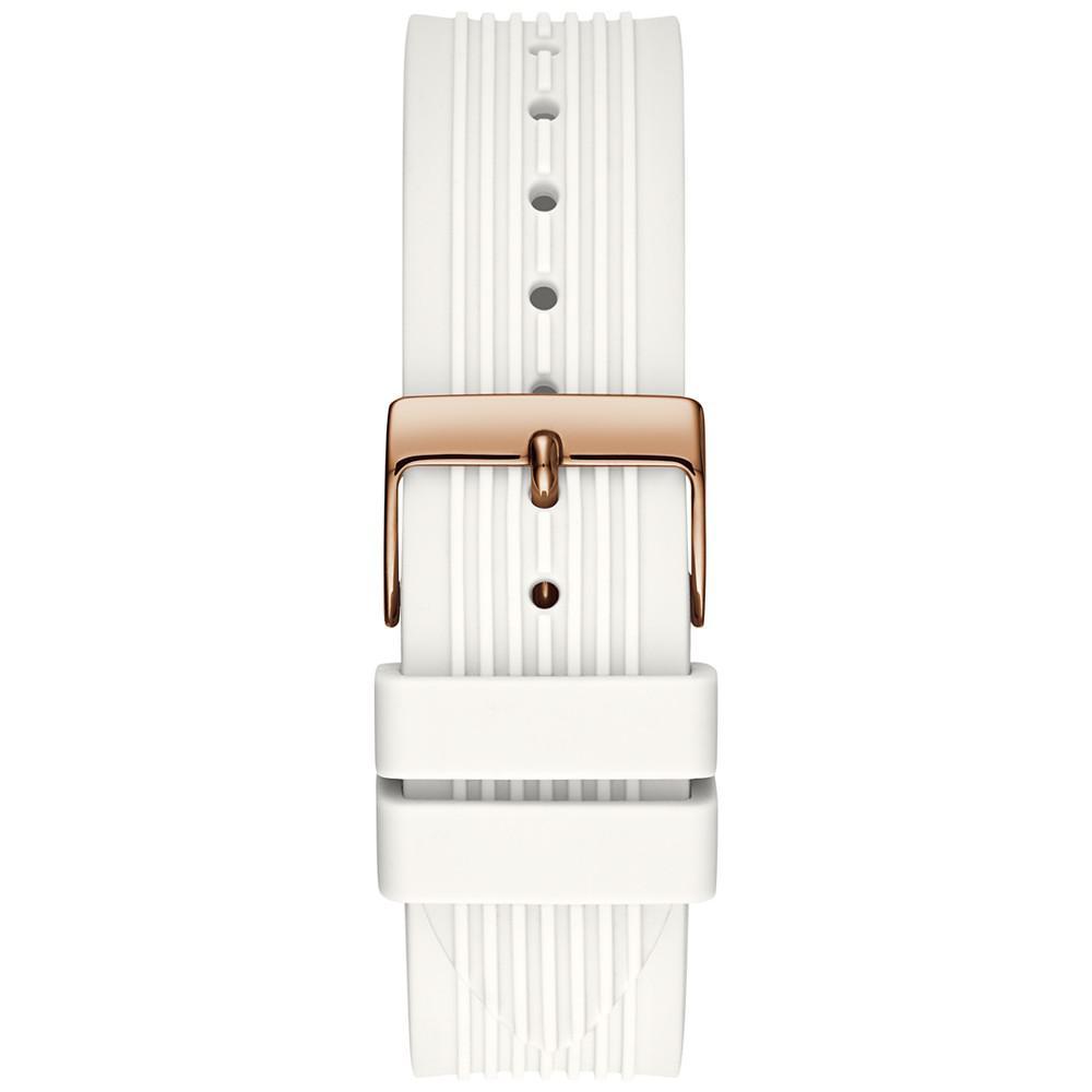 商品GUESS|Women's White Silicone Strap Watch 39mm,价格¥939,第5张图片详细描述