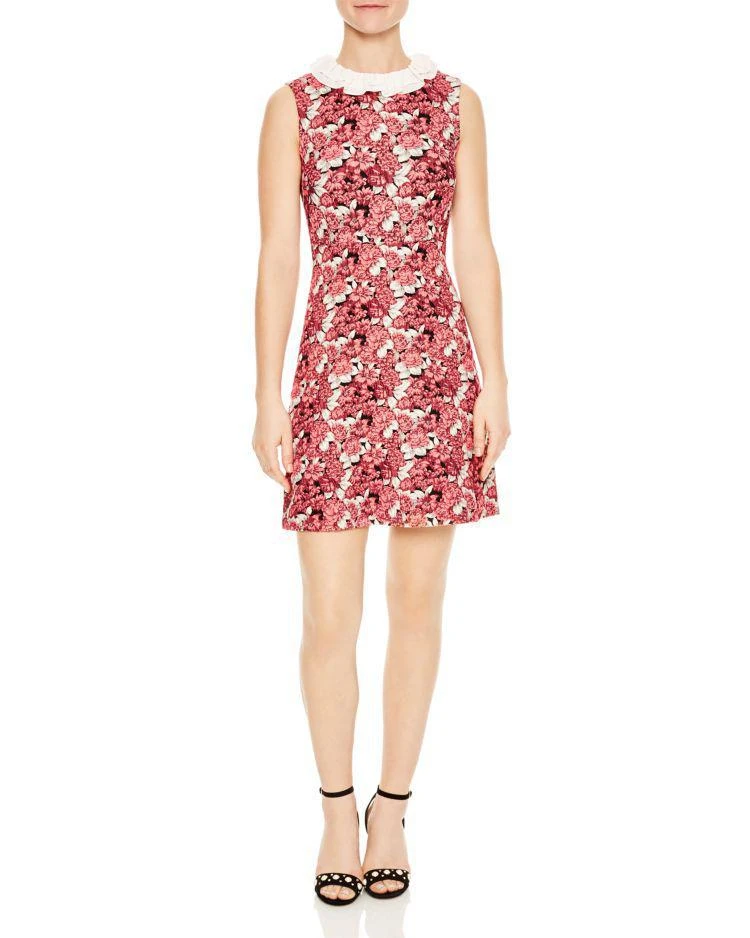 商品Sandro|Edwige Floral-Print Ruffled-Collar Mini Dress,价格¥1474,第1张图片