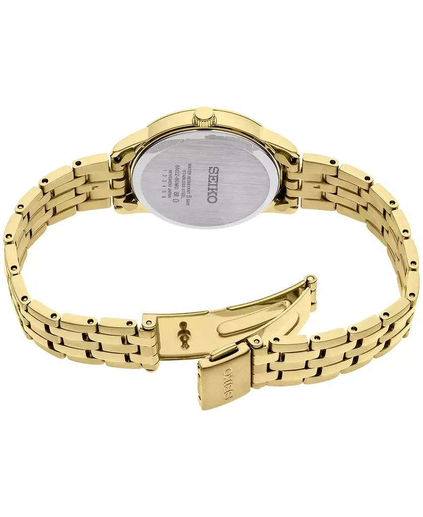 商品Seiko|Women's Essential Gold-Tone Stainless Steel Bracelet Watch 30mm,价格¥1422,第3张图片详细描述