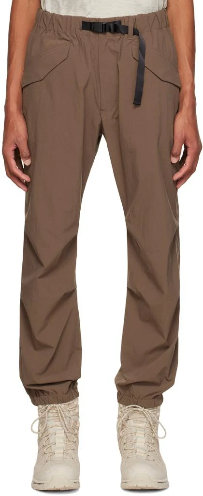 商品DESCENTE|Brown Cinch Strap Trousers,价格¥1027,第1张图片