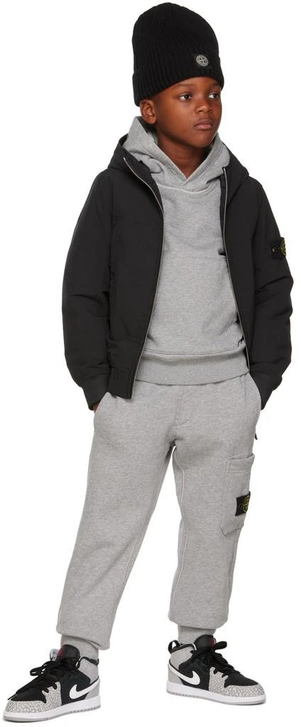 商品Stone Island Junior|Kids Gray Garment-Dyed Hoodie,价格¥505,第5张图片详细描述