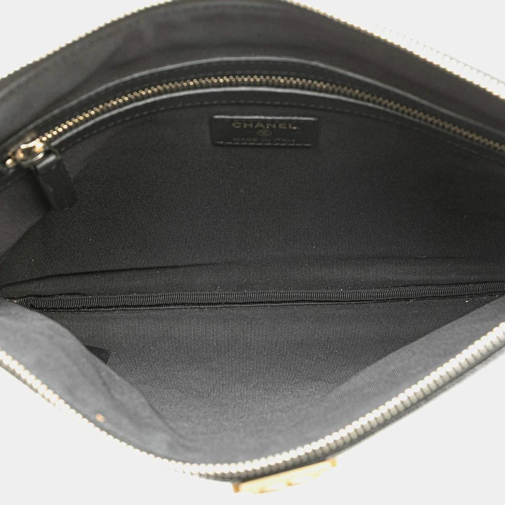 Chanel Black Caviar Quilted Boy O Case Medium Clutch Bag 商品