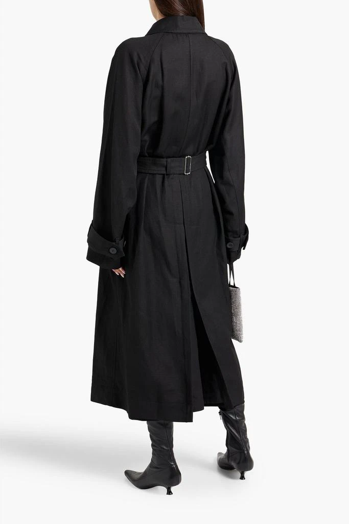 商品Acne Studios|Belted wool and hemp-blend twill trench coat,价格¥3984,第3张图片详细描述