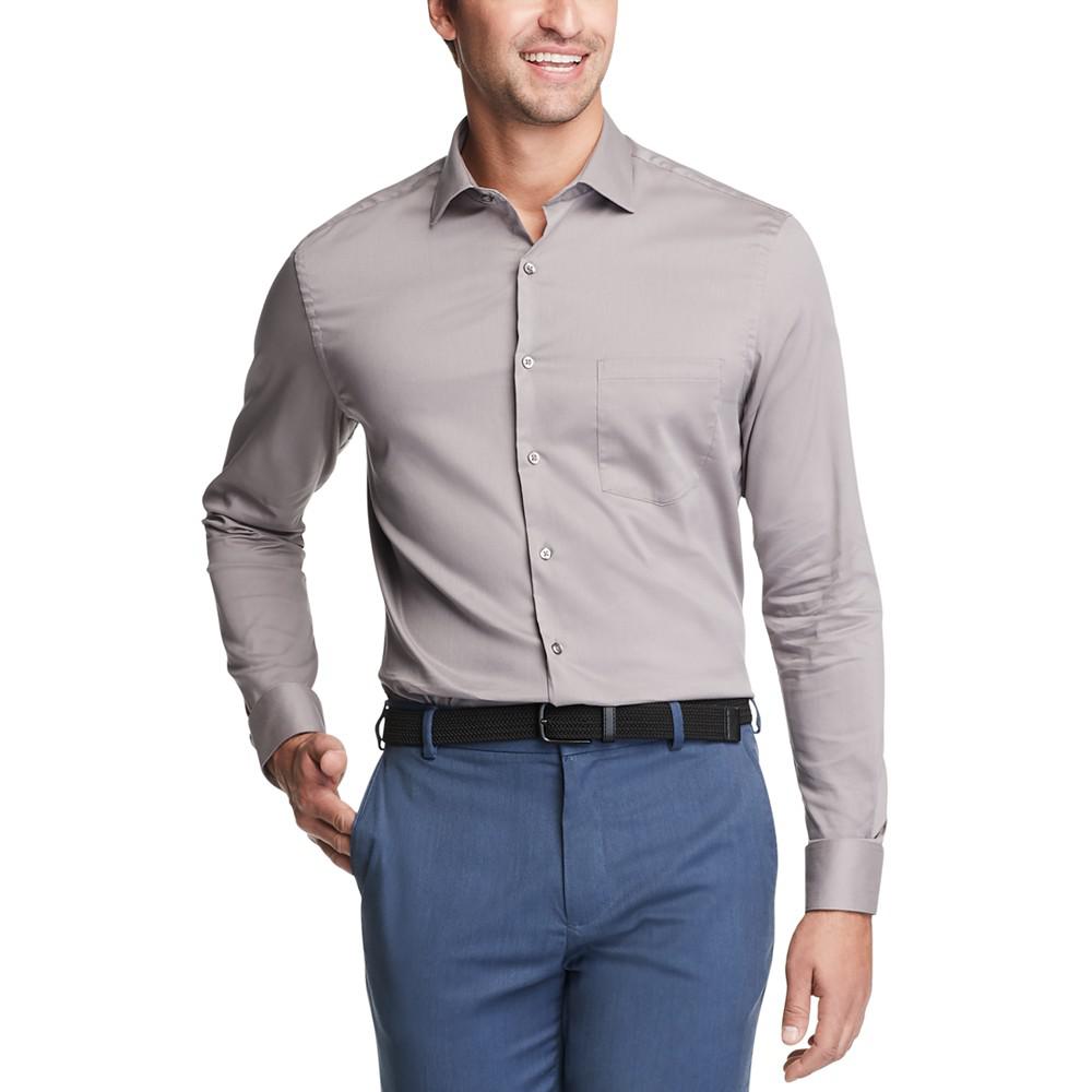 Men's Big & Tall Classic/Regular-Fit Stain Shield Solid Dress Shirt商品第1张图片规格展示