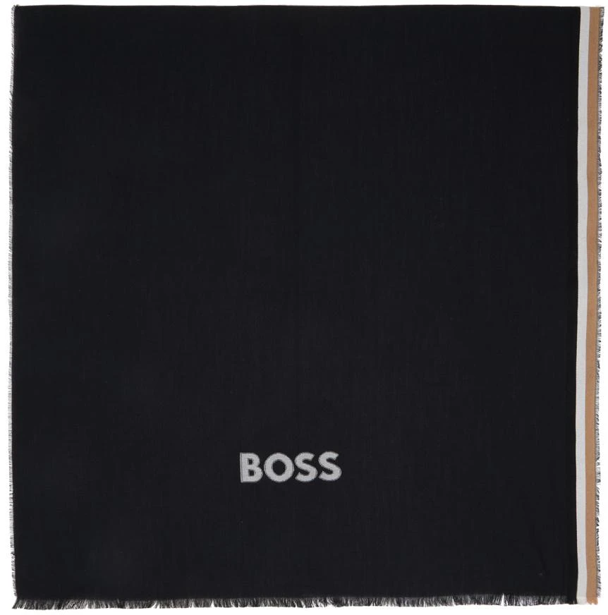 商品Hugo Boss|Black Jacquard Scarf,价格¥396,第1张图片