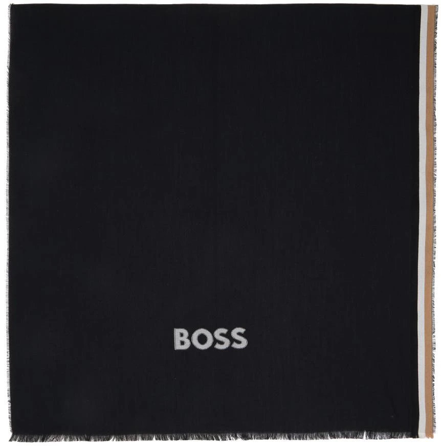 商品Hugo Boss|Black Jacquard Scarf,价格¥381,第1张图片