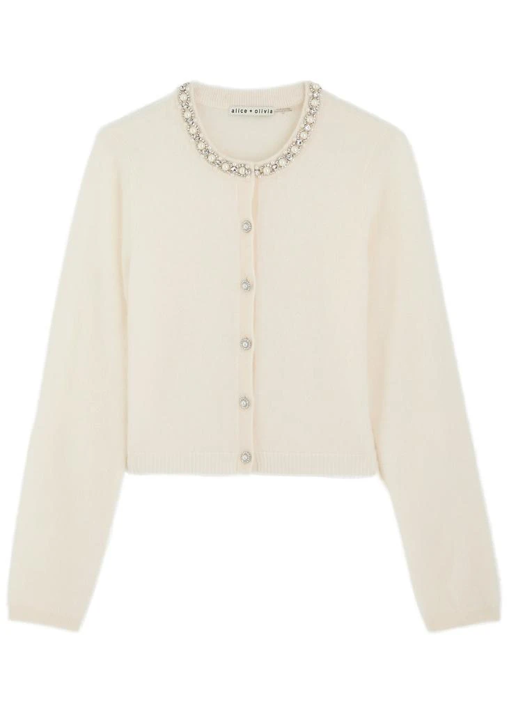 商品Alice + Olivia|Dollie crystal-embellished cashmere cardigan,价格¥4981,第1张图片