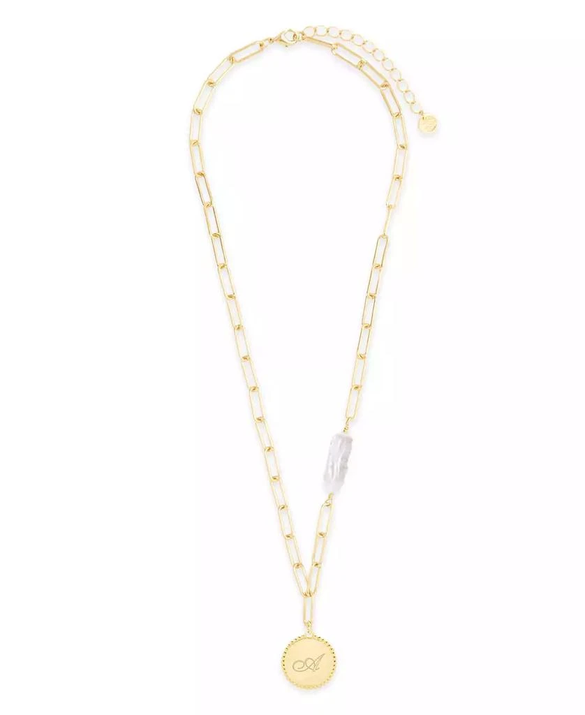 商品brook & york|Biwa Imitation Imitation Pearl Micaela Initial Pendant,价格¥1326,第2张图片详细描述