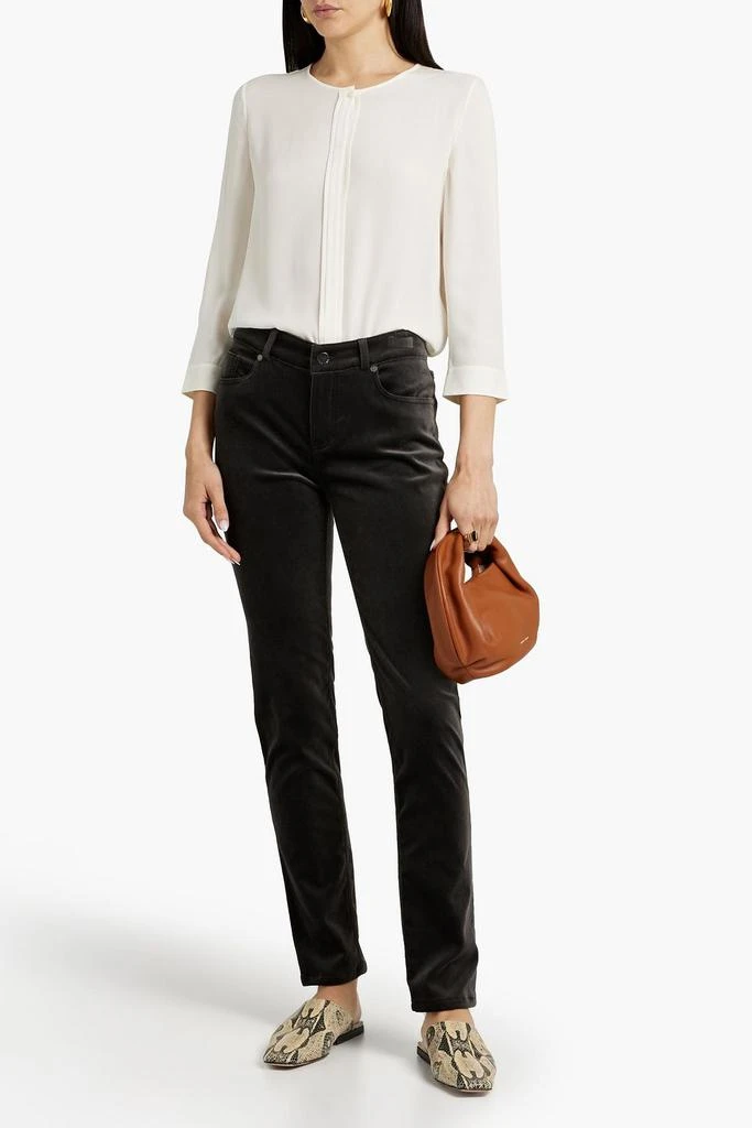 商品Loro Piana|Pintucked silk blend crepe de chine blouse,价格¥3916,第4张图片详细描述