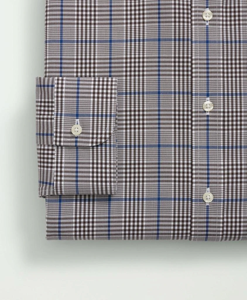 商品Brooks Brothers|Stretch Supima® Cotton Non-Iron Pinpoint English Collar, Glen Plaid Dress Shirt,价格¥496,第4张图片详细描述