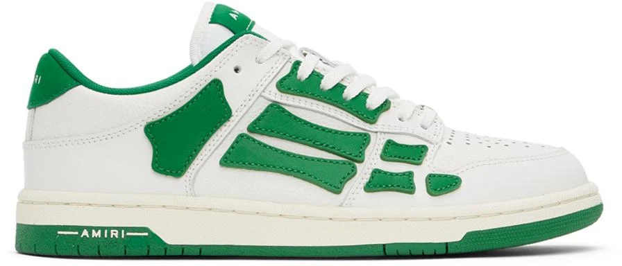 商品AMIRI|White & Green Low Skel Top Sneakers,价格¥5230,第1张图片