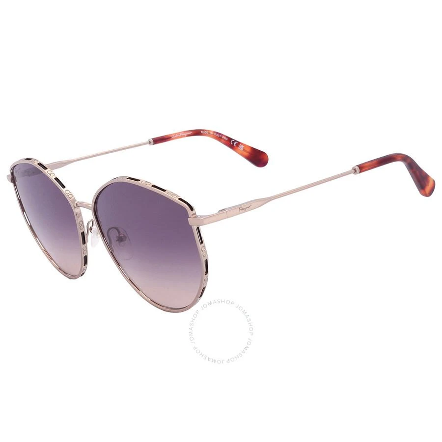 商品Salvatore Ferragamo|Violet Gradient Irregular Ladies Sunglasses SF264S 754 60,价格¥596,第3张图片详细描述