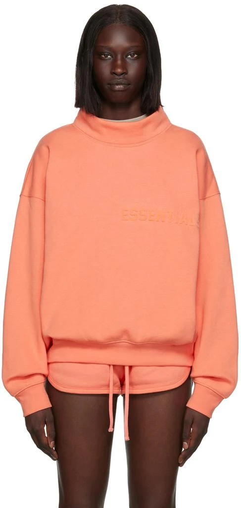 商品Essentials|Pink Mock Neck Sweatshirt,价格¥369,第1张图片