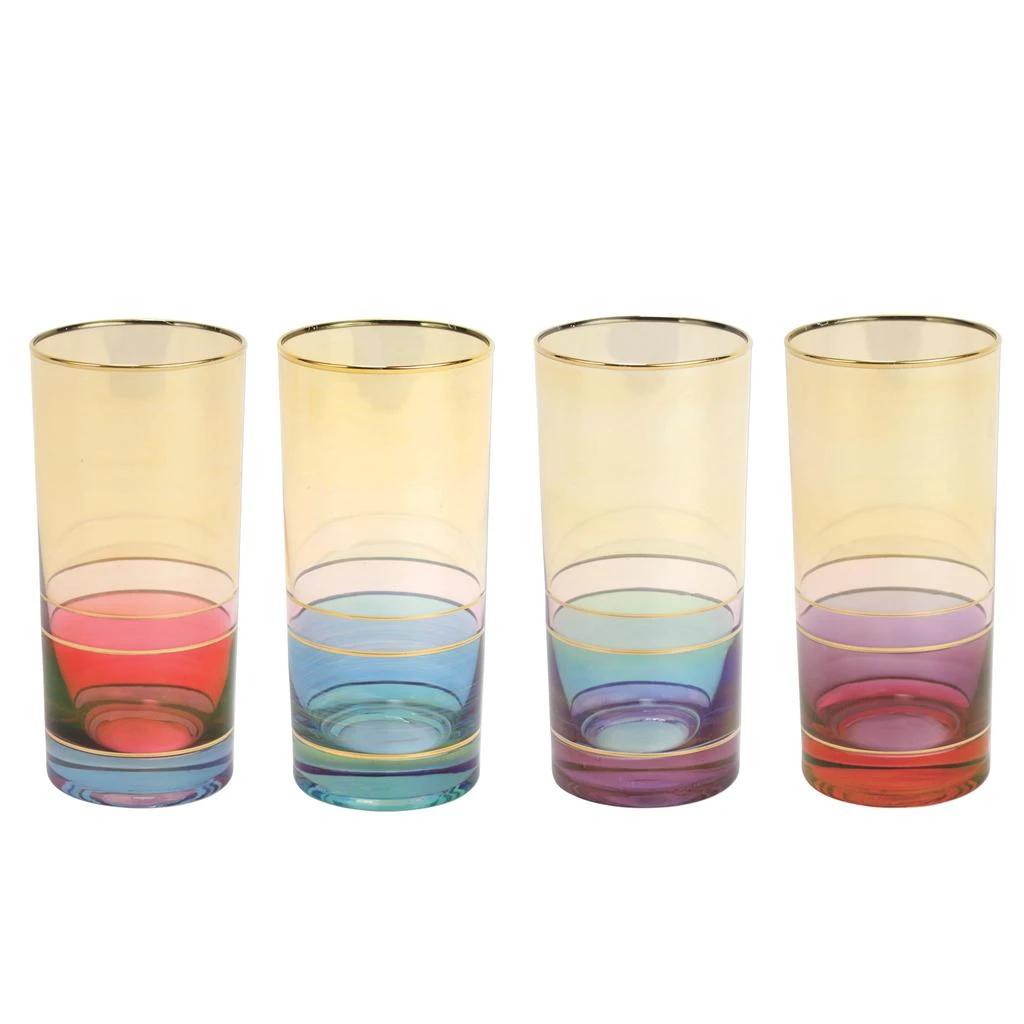 商品VIETRI|Regalia Deco Assorted High Balls - Set of 4,价格¥1208,第1张图片