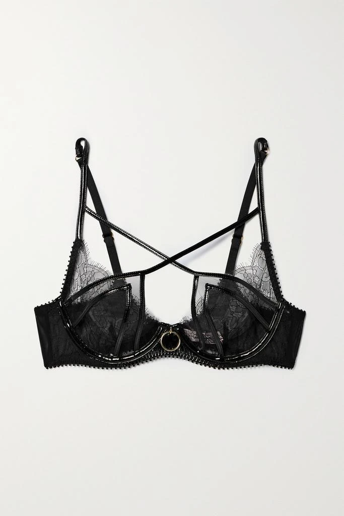 商品L'Agent by Agent Provocateur|Foxie 弹力 Pvc 边饰带缀饰黎芭蕾丝绢网带钢圈软杯文胸  - 32C,价格¥1800,第1张图片